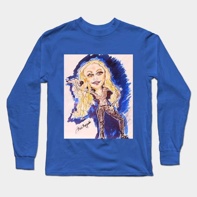 Carrie Underwood Long Sleeve T-Shirt by TheArtQueenOfMichigan 